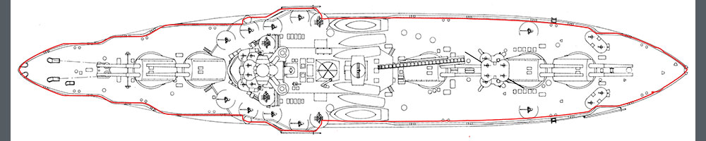 Trumpeter 1/350 New York deck layout comparison